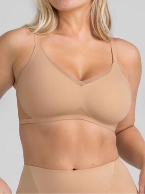 Honeylove CrossOver Wireless Bra in Nude Brown Sz XL